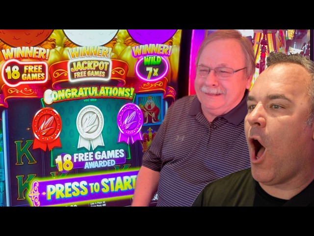 CRAZY Amount of FREE GAMES Triggered in Las Vegas 