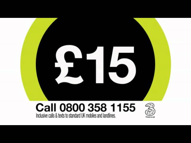 Three £15 Samsung Galaxy Ace DRTV