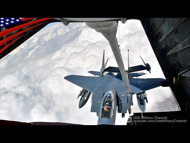 F-15E Pilots & Boom Operator Talking About Coffee Preferences During Aerial Refueling