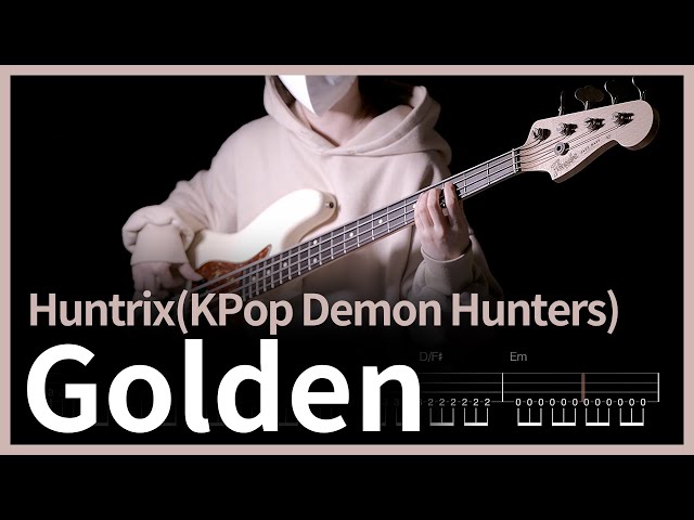 519. Huntrix - Golden (KPop Demon Hunters) 【★★☆☆☆】 (Bass Cover) | 베이스 악보[TAB]