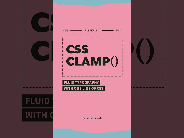 Truly Fluid Typography with One Line of CSS | Clamp()