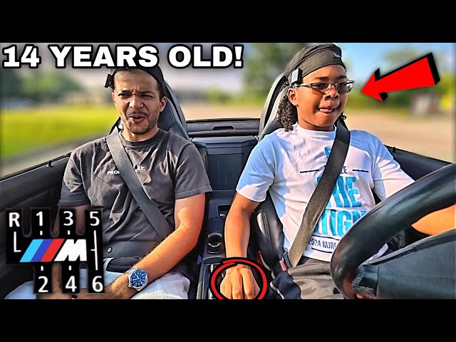 *SCARED* Teaching a 14 Year Old HOW TO DRIVE MANUAL in Straight Piped BMW M Roadster [LOUD EXHAUST]