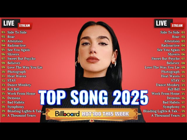 Dua Lipa, Ed Sheeran, Bruno Mars, Taylor Swift, Adele, Maroon 5, The Weeknd... - Best Pop Hits 2025
