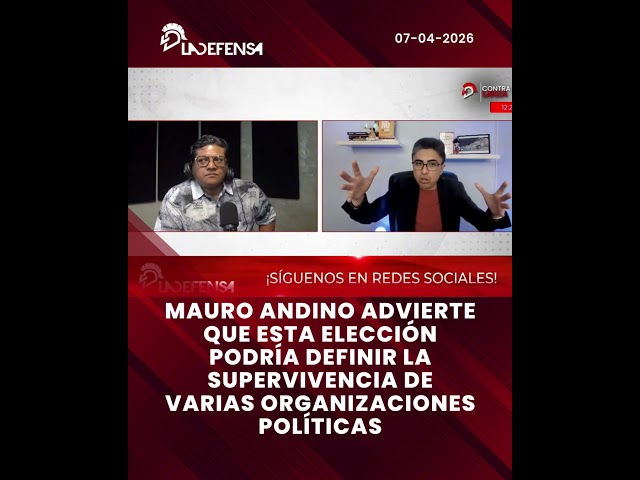 ANDINO WARNS THAT THIS ELECTION COULD DETERMINE THE SURVIVAL OF SEVERAL POLITICAL ORGANIZATIONS