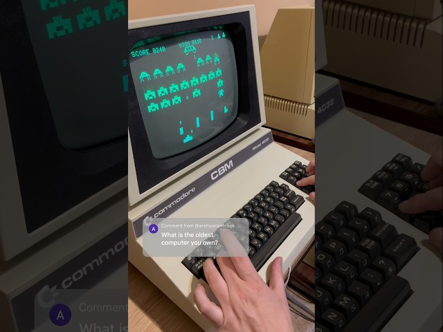 Commodore PET 4032 circa 1980 loading Space Invaders from cassette #retrocomputing #retrogaming #80s