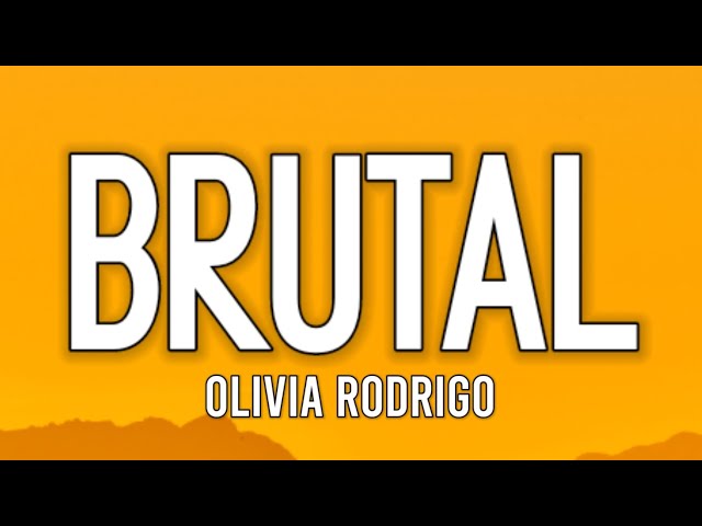 Olivia Rodrigo - brutal (Official Video)
