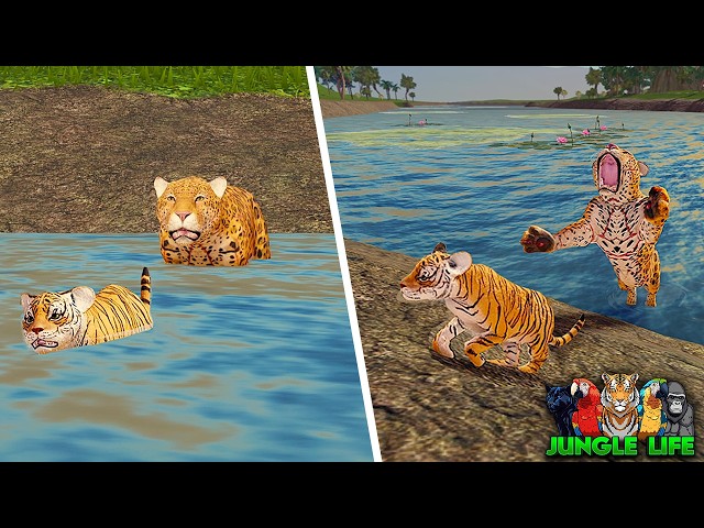 Jaguar Hides Underwater Then Instantly Strikes! | ROBLOX Jungle Life