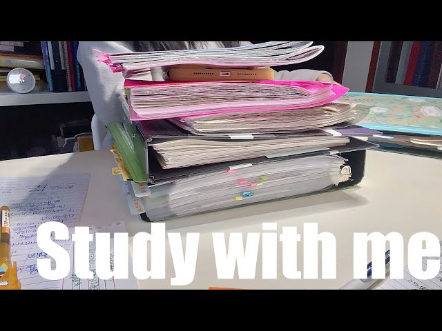 STUDY WITH ME 3hrs | Background noise,no music,no break | ASMR | real time｜motivation