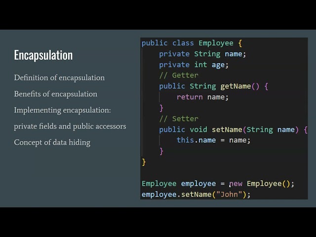 Java Object Oriented Programming Concepts