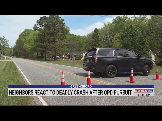 Greensboro neighbors react to deadly crash after police pursuit
