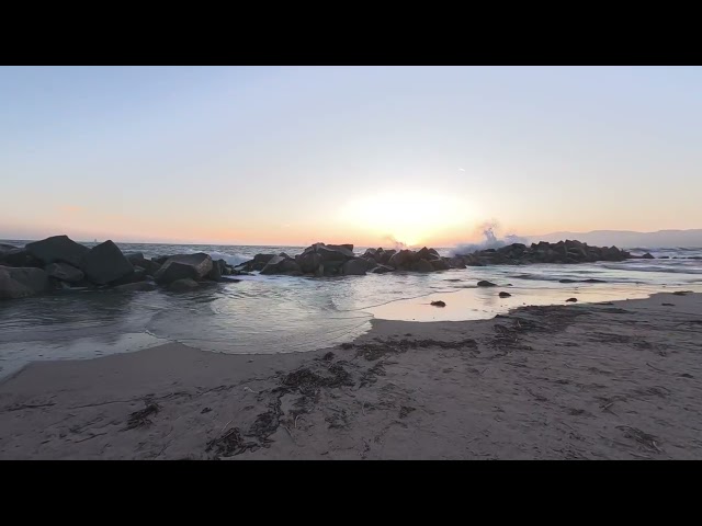 Sunset at Venice Breakwater, Venice Beach California
