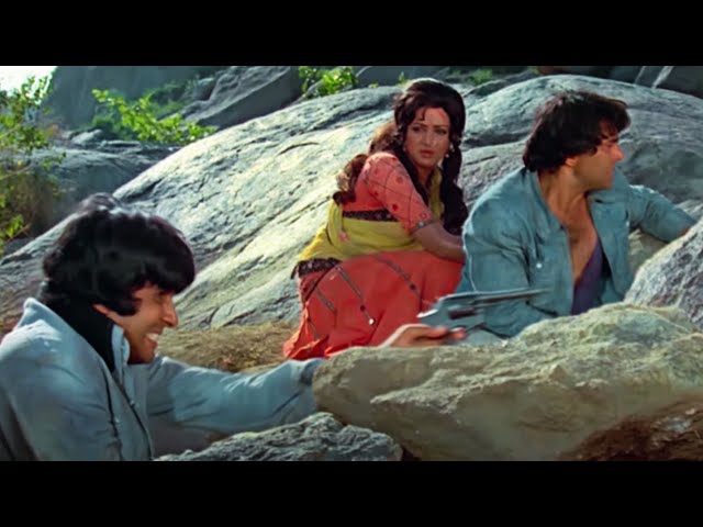 अमिताभ आए धर्मेंद्र और बसंती को बचाने और फस गए गब्बर की चाल में  | Sholay Movie Best Scene