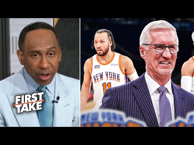 FIRST TAKE | Stephen A. callout Mike Breen "blasphemous" comments on Knicks: "NBA Finals or bust"