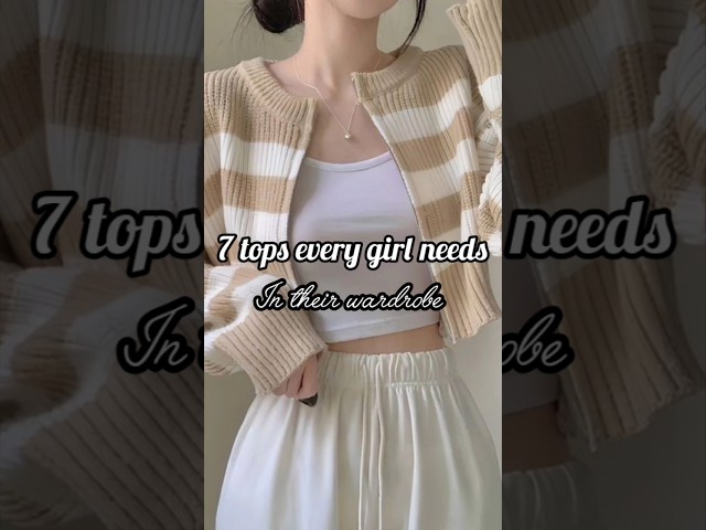 7 tops every girl needs #aesthetickorean #aesthetic #glowup #kbeauty #koreanstyle #shorts