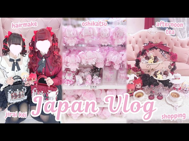 japan vlog ♡ oshikatsu day in harajuku~ jirai kei shopping, afternoon tea, hairmake, purikura