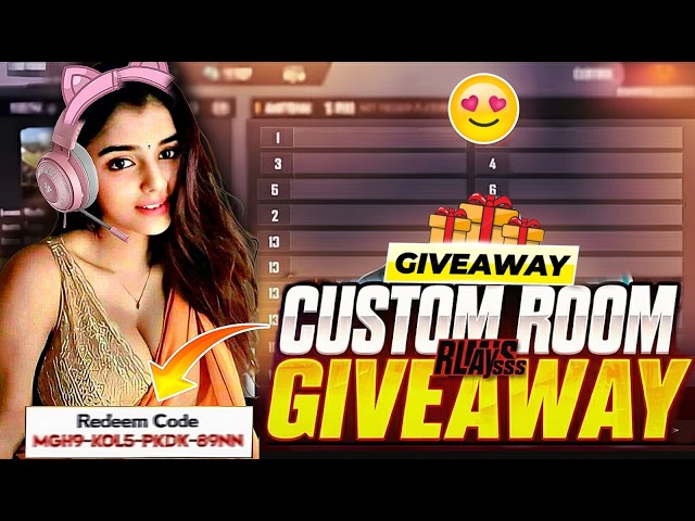 FREE FIRE LIVE CUSTOM ROOM GIVEAWAY | FF LIVE TEAM CODE GIVEAWAY | FF LIVE GIVEAWAY DJ ALOK |FF LIVE