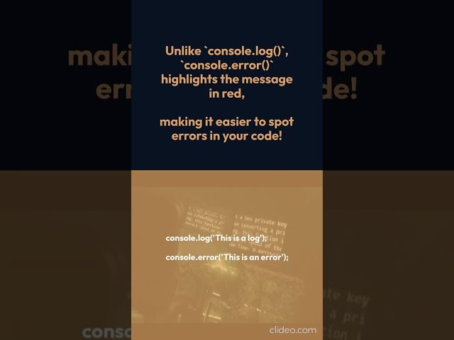 Master JavaScript Debugging with `console.error()` in 30 seconds !🐞