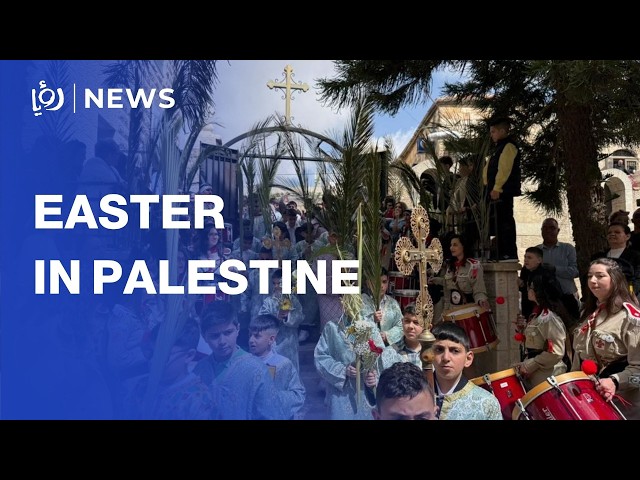 Palestinians celebrate Easter Sunday and Orthodox Palm Sunday