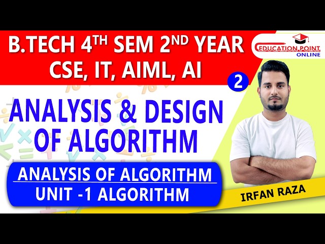 Lec 2 | Analysis of Algorithm | RGPV Analysis Design of Algorithm (ADA) RGPV B.Tech 4th Sem | CSE