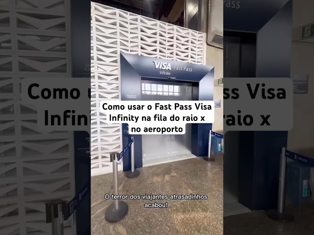 Como usar o Visa para ter acesso ao Fast Pass Visa Infinity no aeroporto de GRU! #fastpass #viagem