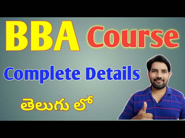 BBA Course Complete Details in Telugu II UGAT II BBA II BMS II BBS