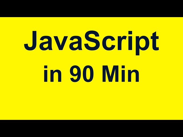 JavaScript Tutorial für Anfänger: Lerne JavaScript in 90 Minuten (deutsch)