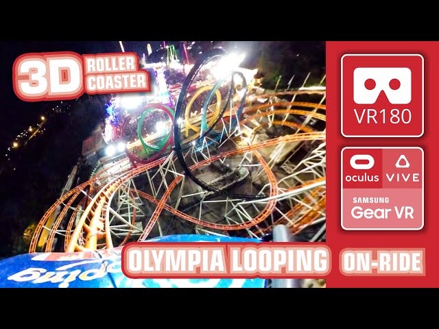 VR180 extreme Looping Roller Coaster OLYMPIA LOOPING VR 3D Experience | 360 front row POV Fairground