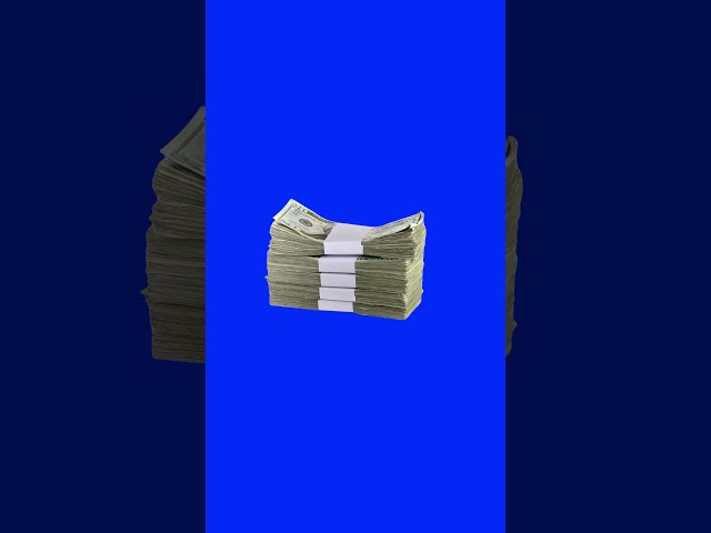 Money stacking on blue screen  #free #filmstockeffect #chromakey #greenscreen #money #dollar