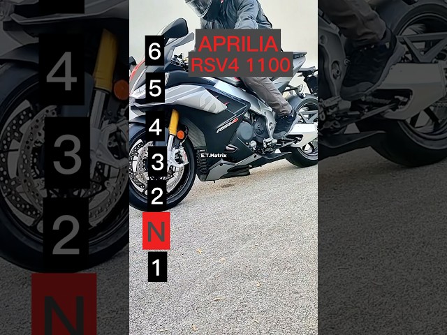 Maximum speed for each gear on an Aprilia RSV4 1100