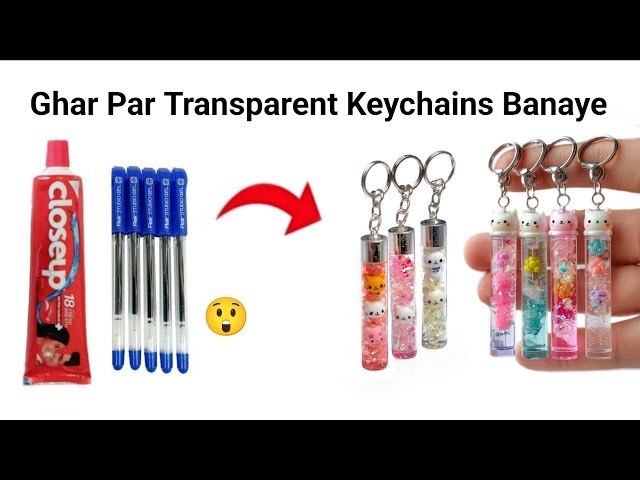 How to make Keychain from waste materials /Homemade glass keychain/DIY gift Keychain/bottle Keychain