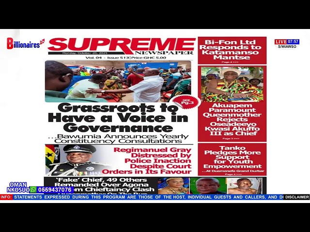 YOU ARE WATCHING OMAN NKOSUO MORNING SHOW ON BILLIONAIRES TV