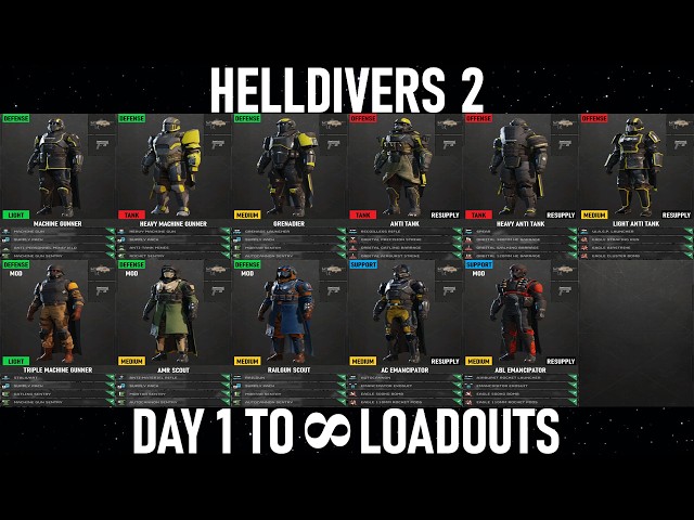 HELLDIVERS 2 DAY 1 LOADOUTS