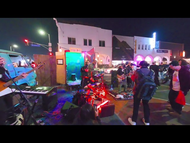 Love Stereo performs at Music Box Micro Stage under the Venice Sign in Venice Beach California