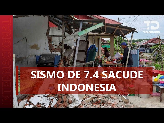 A magnitude 7.4 earthquake strikes the coast of Indonesia; tsunami alert is activated