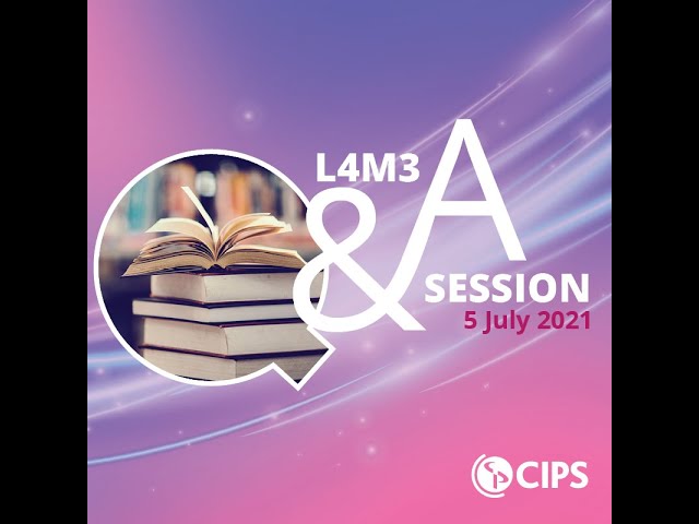 CIPS exam support level 4 L4M3