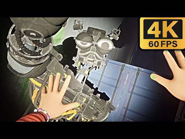 FNAF Security Breach RUIN DLC - ENDOSKELETON SCARY Encounter (4K60fps)