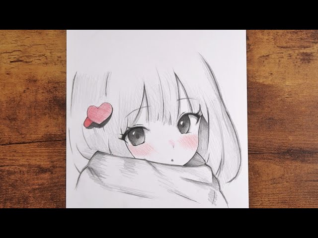 How to Draw a Cute Anime Girl with Pencil | Easy Step-by-Step Sketch