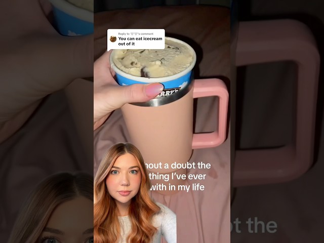 Day 4 of having a Stanley… #stanleycup #icecream #lifehack