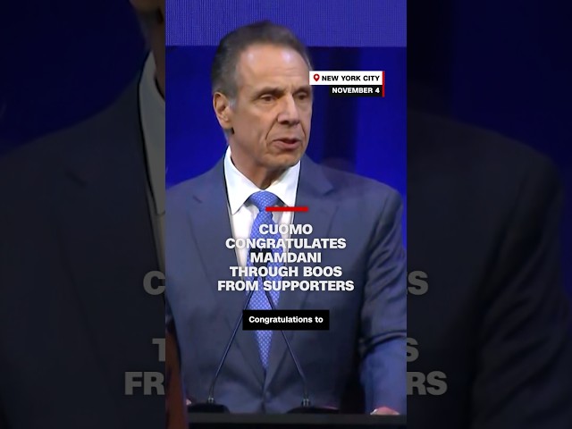 Cuomo congratulates Mamdani through boos from supporters