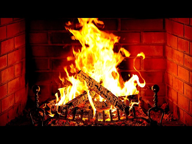 🔥 Fireplace 4K (12 HOURS). Cozy Fireplace with Burning Logs and Crackling Fire Sounds