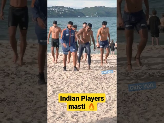 Indian Players doing masti on BEACH 🏖 #shorts #teamindia #cricket