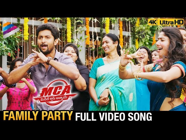 Family Party Full Video Song 4K | MCA Video Songs | Nani | Sai Pallavi | DSP | Telugu FilmNagar