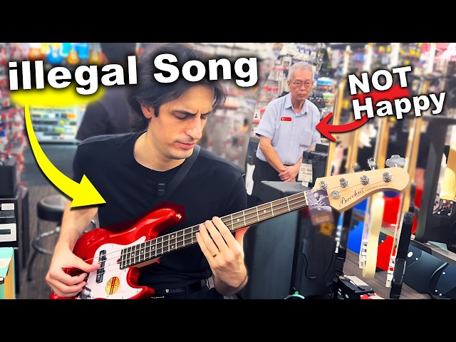 I Played the Forbidden Riff in ALL Guitar Stores (on BASS)