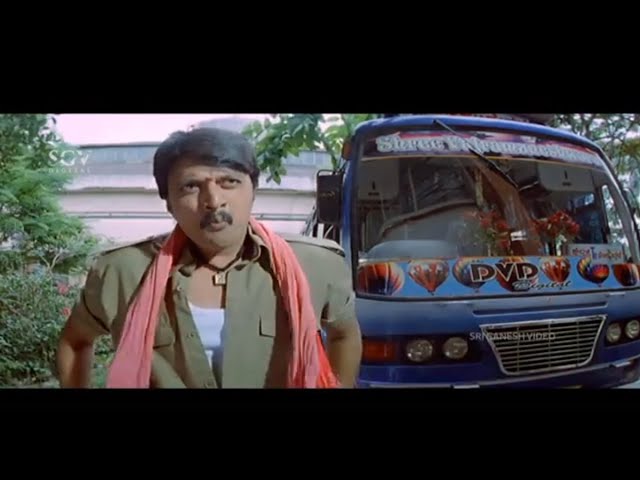 Police Kiccha Sudeep Goes In Bus Driver Getup To Catch Smuggler | Hubli Kannada Movie Scene
