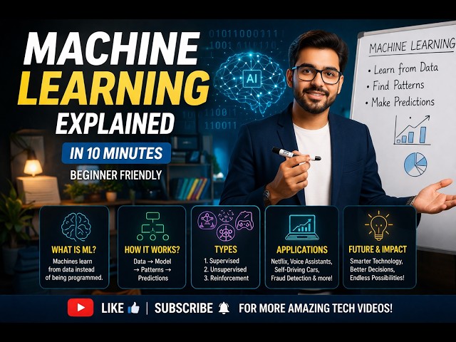 What is Machine Learning? Full Explanation with Real Examples 🚀 #programming #python #ai #mlbasics