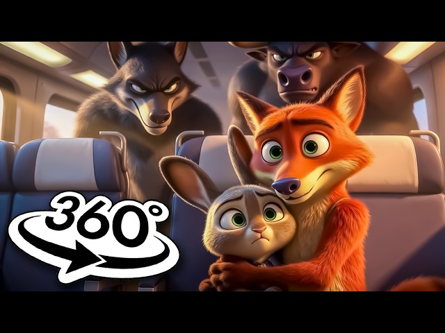 360° ZOOTOPIA : Nick Wildes & Judy Hopps DANGEROUS Journey Movie Compilation Animation ! | VR 4k