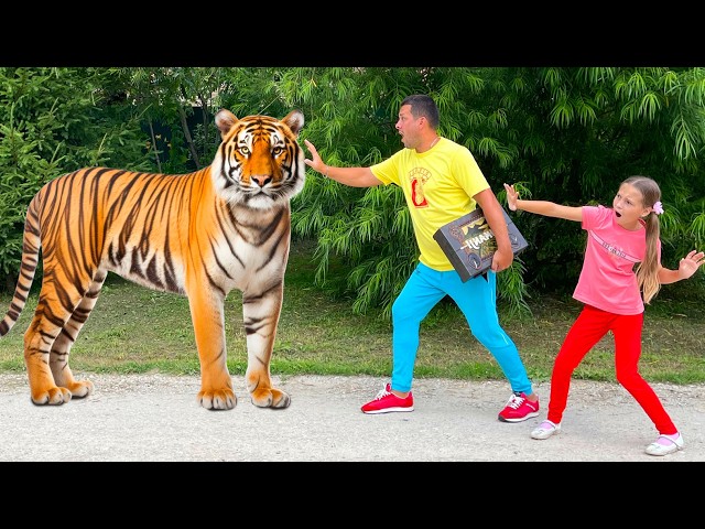 Sofia  and adventure with Wild animals at home