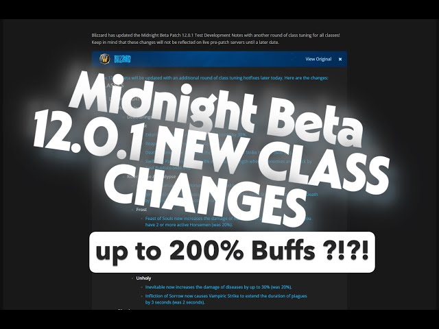 NEW 12.0.1 MIDNIGHT BETA CHANGES ARE HERE! CRAZY BUFFS & NERFS!