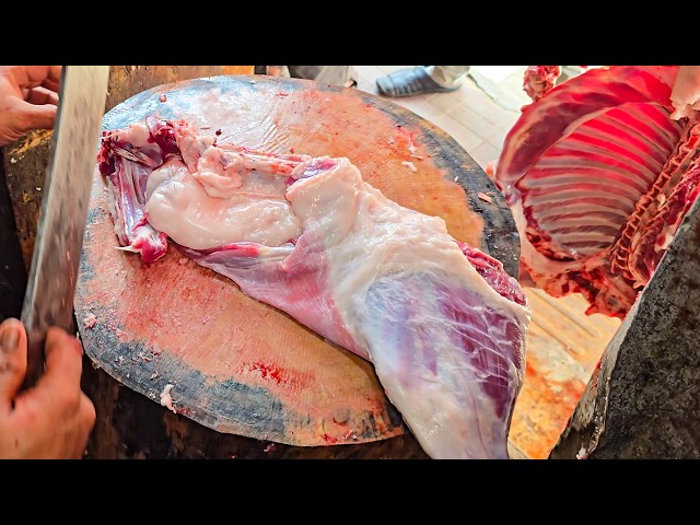 🔪🔥 Incredible Mutton Cutting Skills || Fresh Mutton Meat Cutting Live In Market 🐑