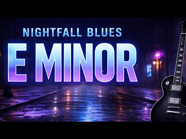 12 Bar Blues in E Minor | Nightfall Blues | Backing Track For Guitar